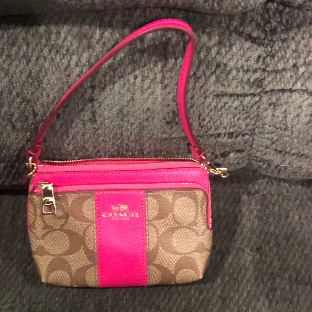 Small coach wristlet